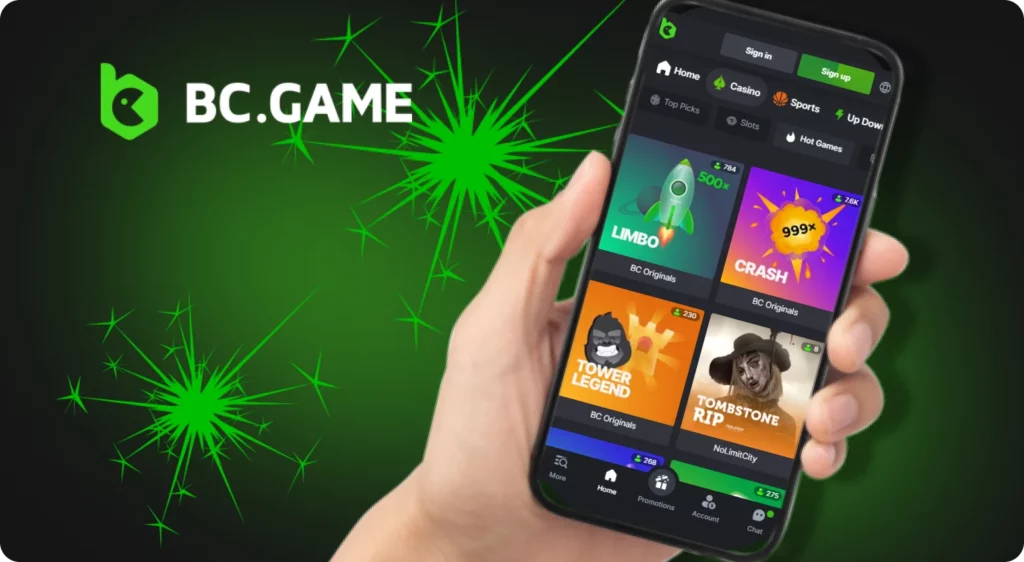 There are several features in the BC Game app.